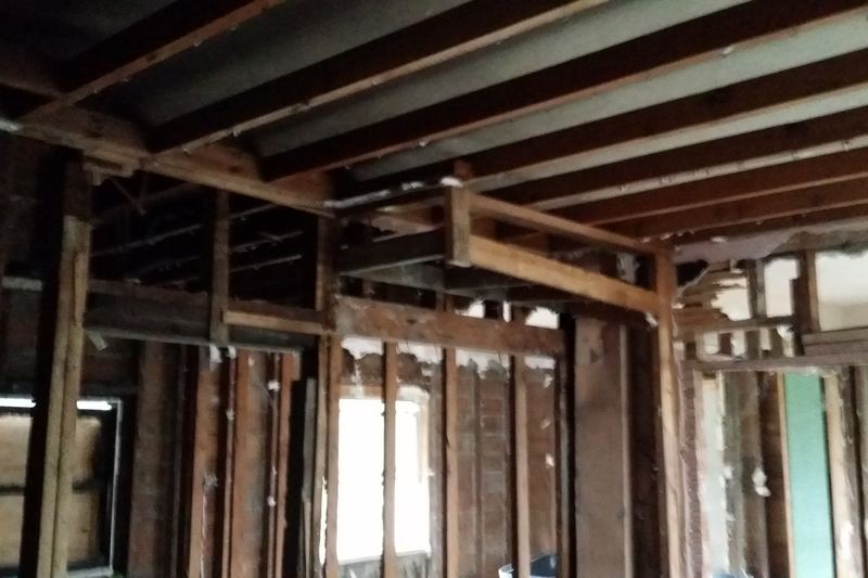 Painting and restoration work after fire damage